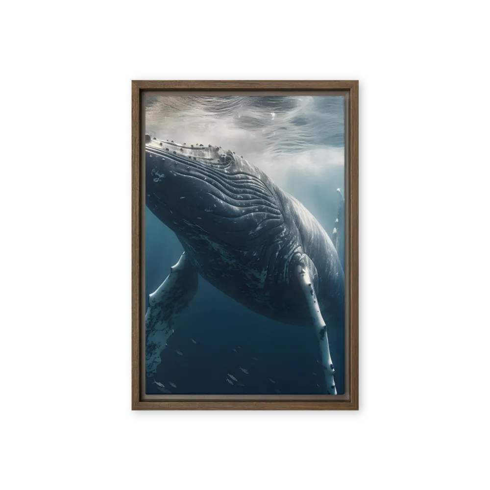 Graced by the Depths | Canvas with Brown Frame | 12″×18″