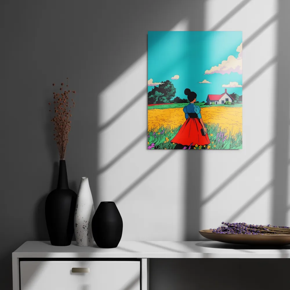 Whispers of a Sunlit Meadow | Metal Print | 16″×20″