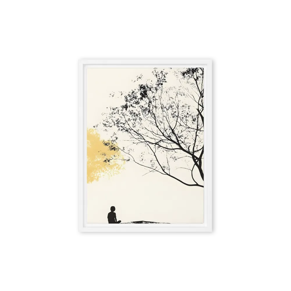 Whispers of Solitude | Canvas with White Frame | 9″×12″