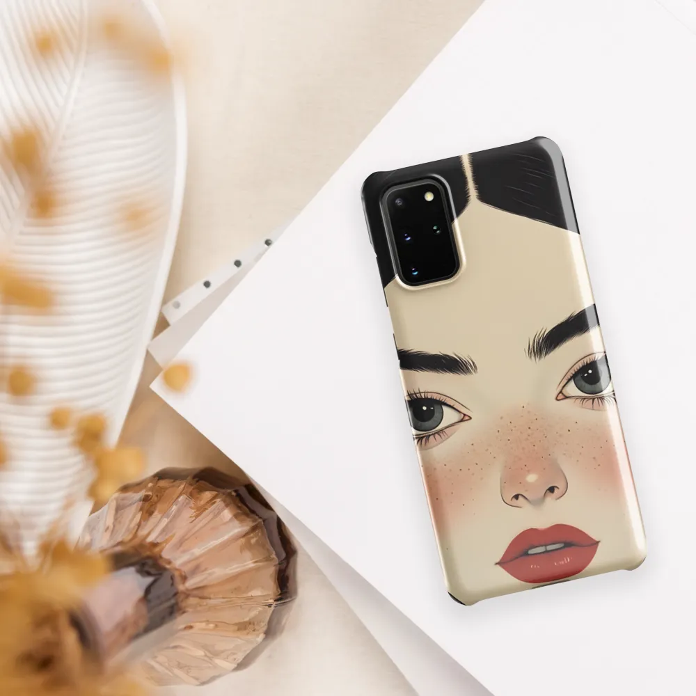 Serenity Captured: A Modern Portrait | Phone Case |  S20 Plus | Snap Case | Glossy