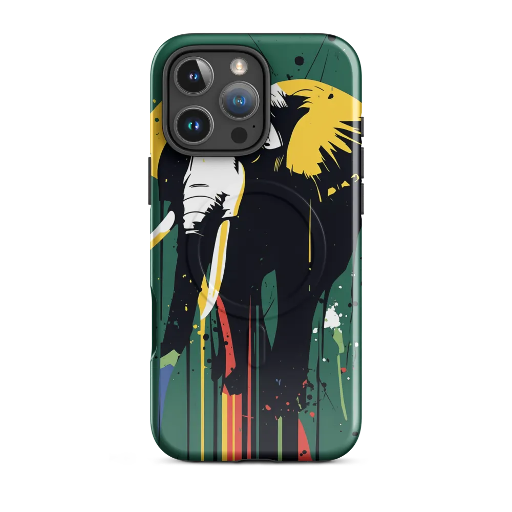 Majestic Minimalism: The Colorful Elephant