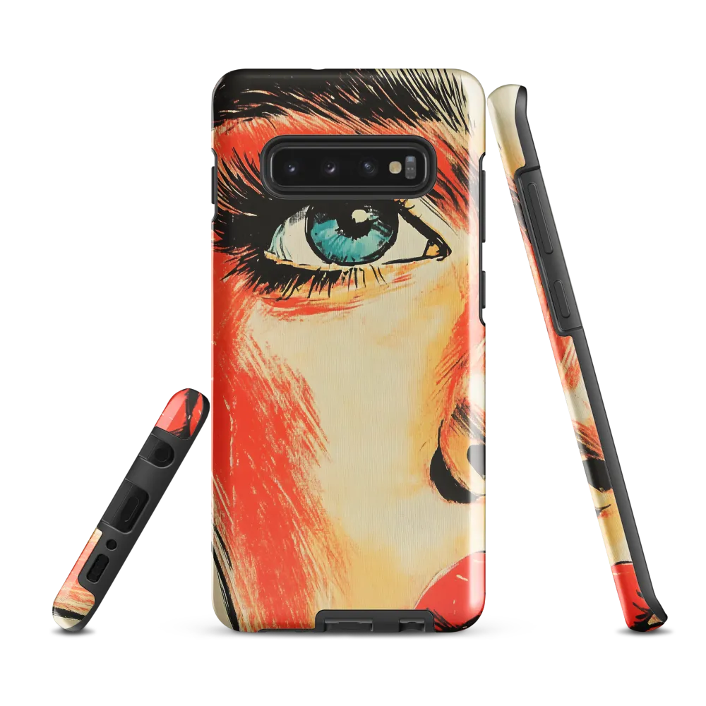 Intense Gaze: A Pop Art Portrait | Phone Case |  S10 Plus | Tough Case | Glossy