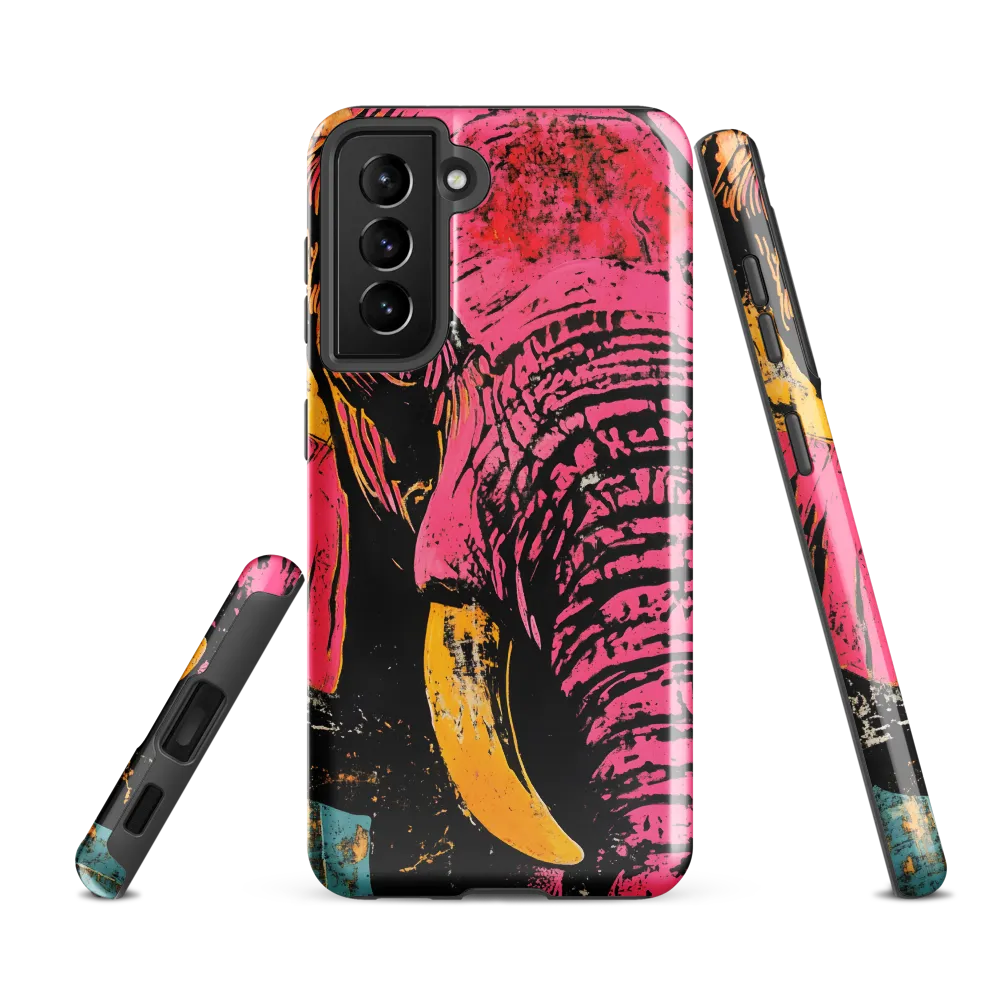 Bold Encounter: The Vibrant Elephant | Phone Case |  S21 FE | Tough Case | Glossy