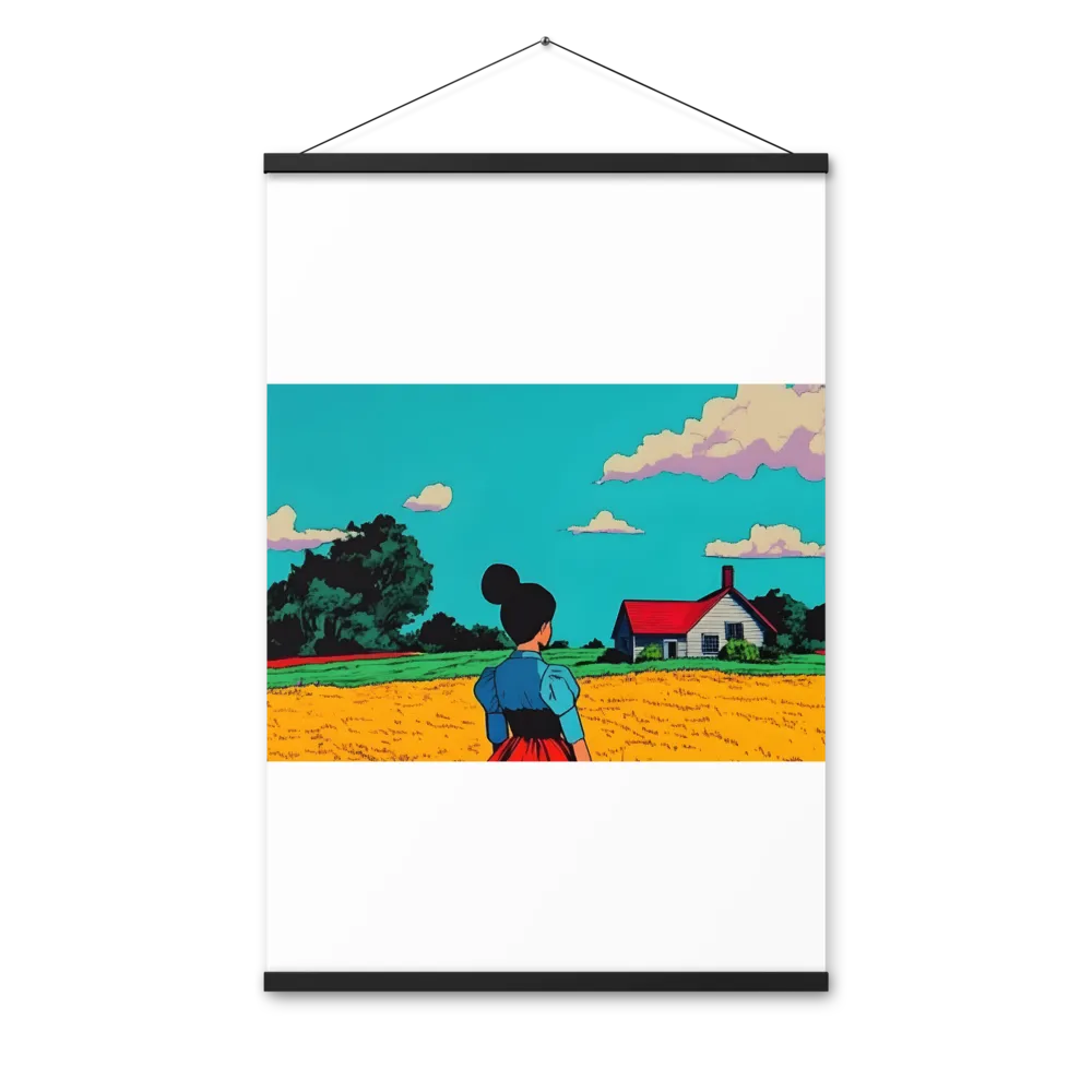 Whispers of a Sunlit Meadow | Poster With Black Wood Hanger | 24″×36″