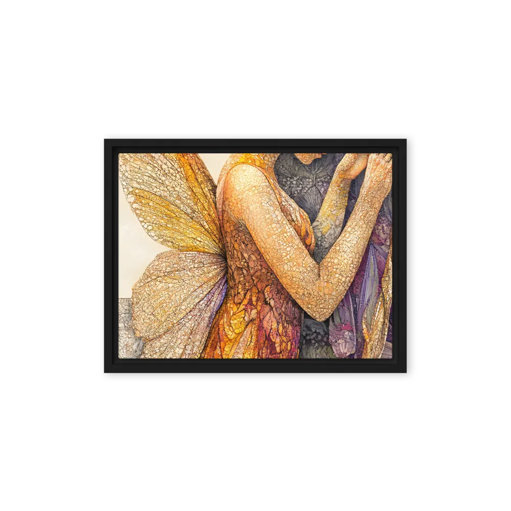 Whispers of the Frosted Meadow | Canvas with Black Frame | 12″×16″