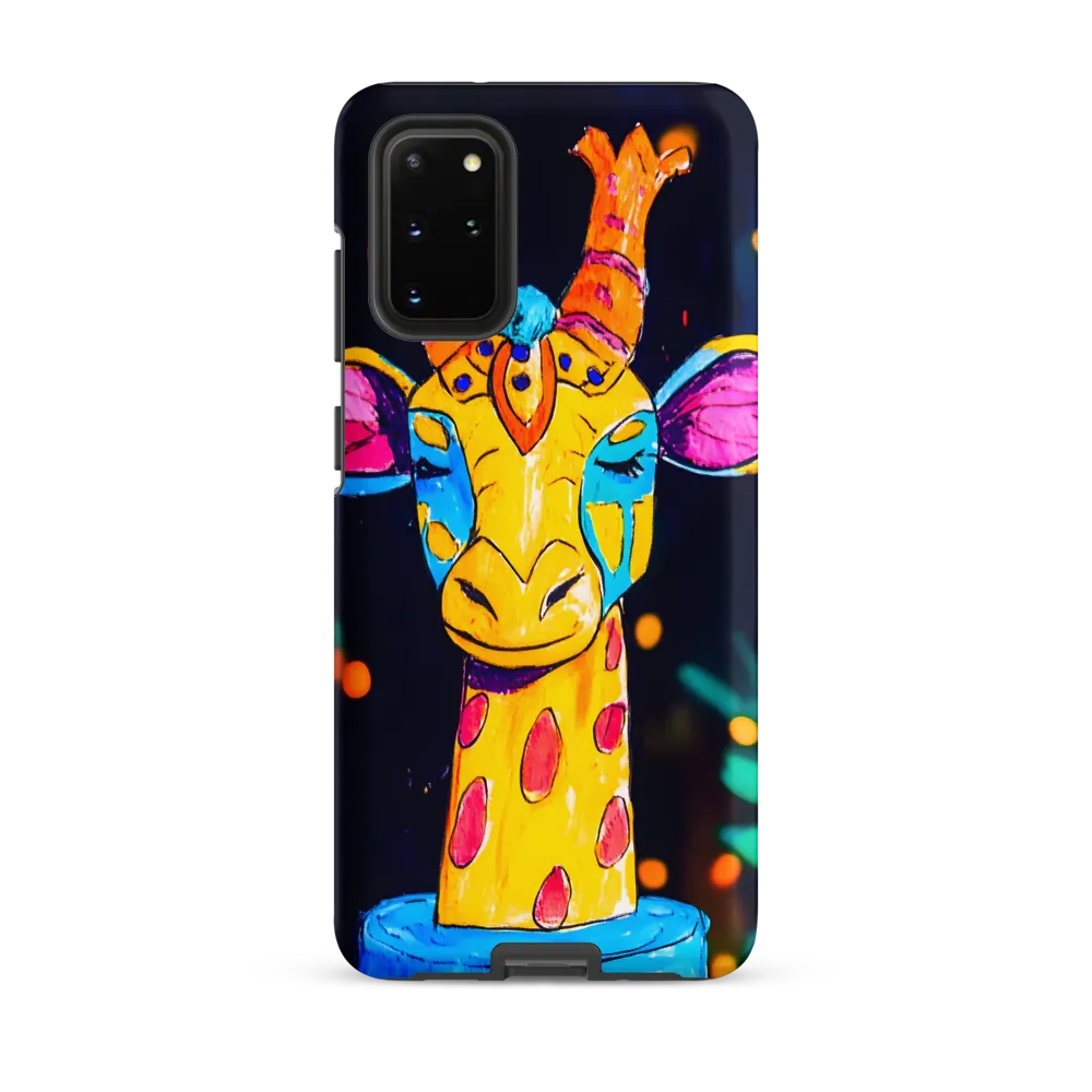 Whimsical Giraffe in Vibrant Colors