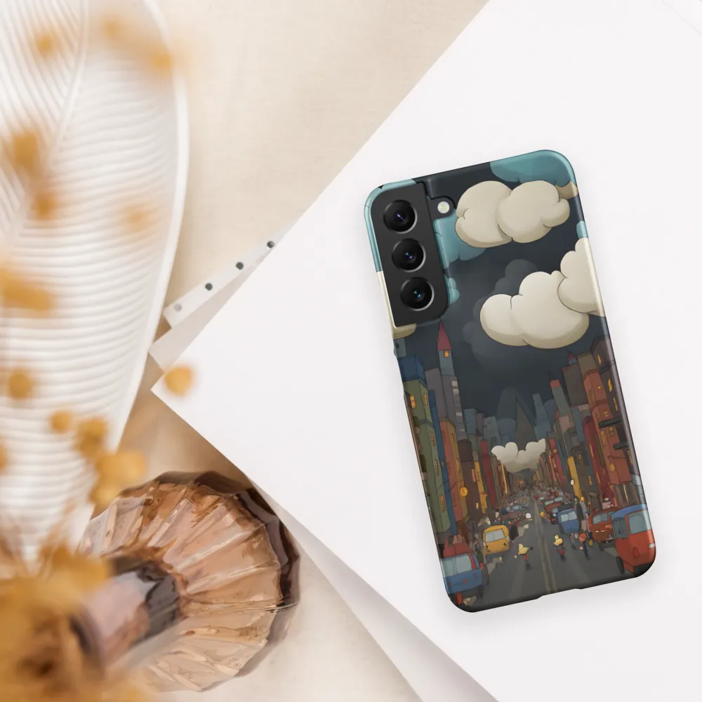 Urban Symphony: A City Awakens at Dusk | Phone Case |  S22 Plus | Snap Case | Matte