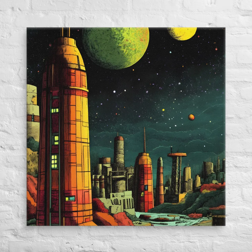 Cosmic Cityscape | Canvas | 37″×37″