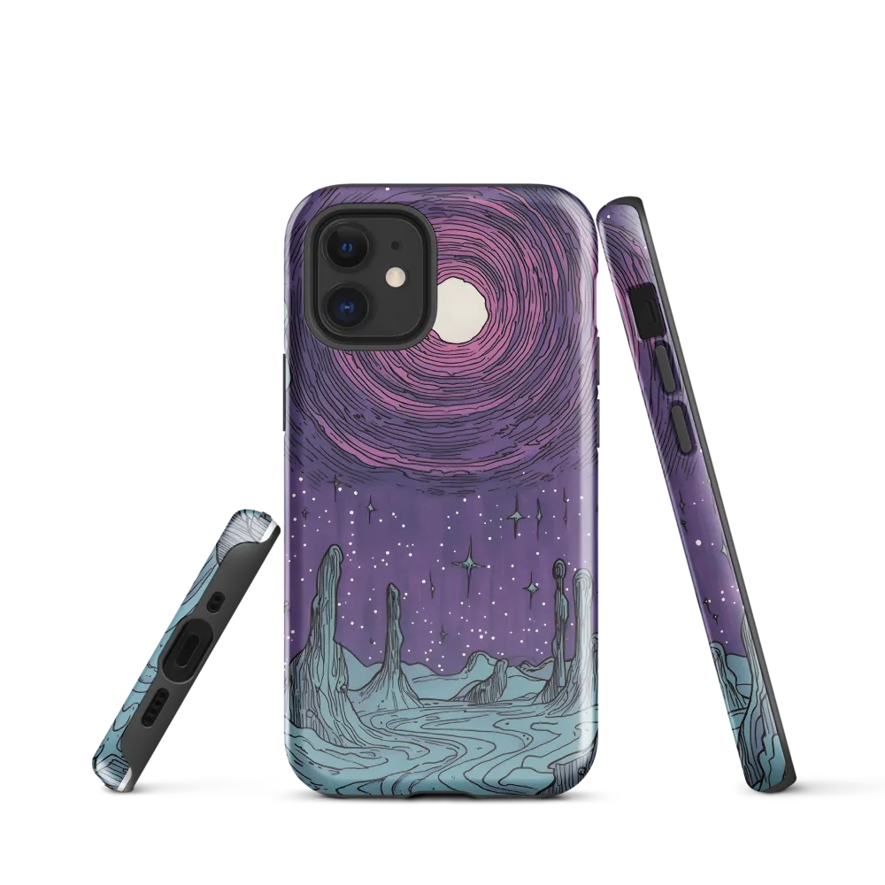 Celestial Whirl | Phone Case |  12 mini | Tough Case | Glossy