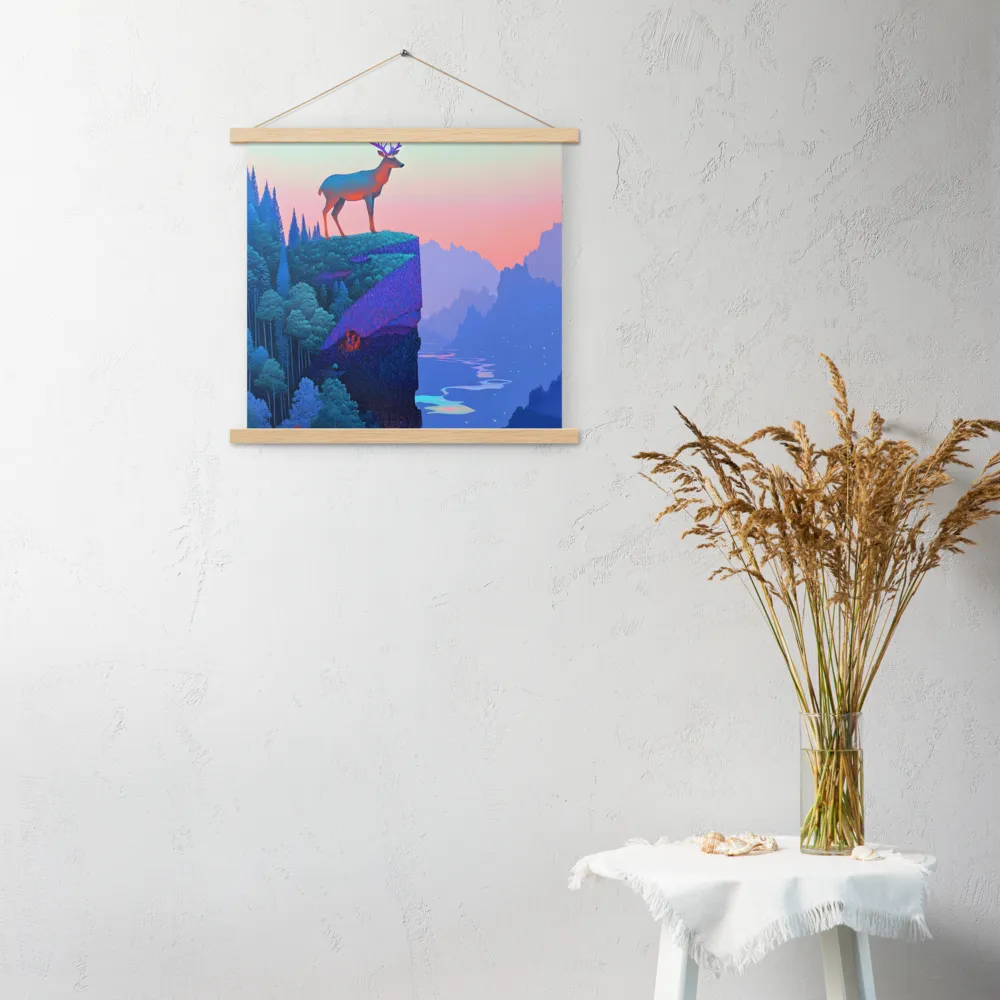 Majestic Refuge | Poster With Oak Wood Hanger | 18″×18″