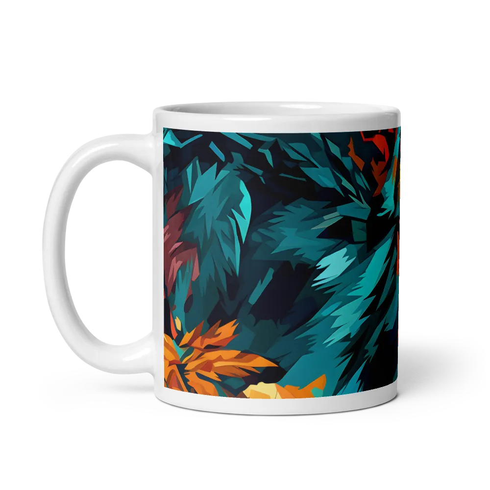 Wild Symphony: Abstract Tigers | Mug with White inside | 11 oz