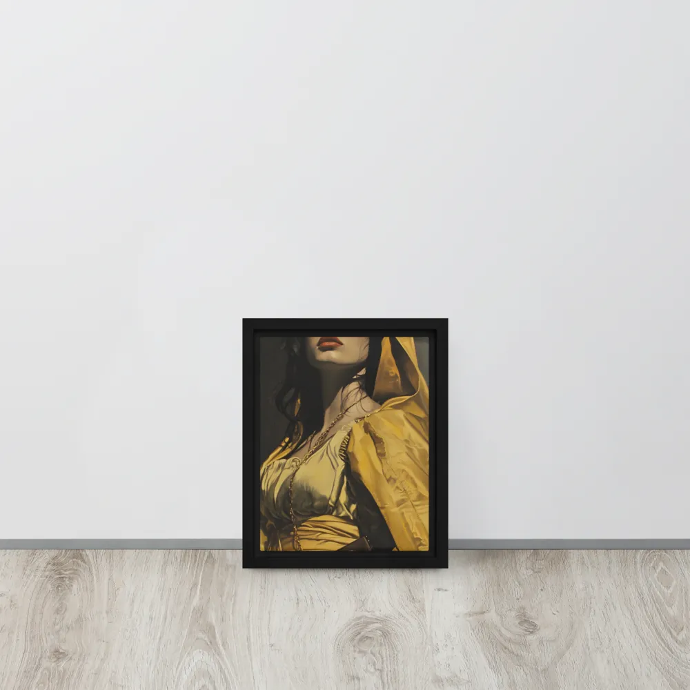Veiled Confidence | Canvas with Black Frame | 8″×10″