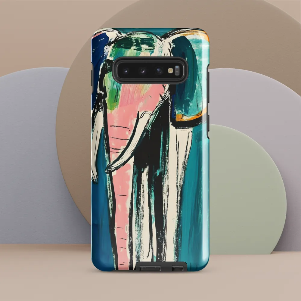 Whimsical Majesty: The Elephant in Color | Phone Case |  S10 Plus | Tough Case | Glossy