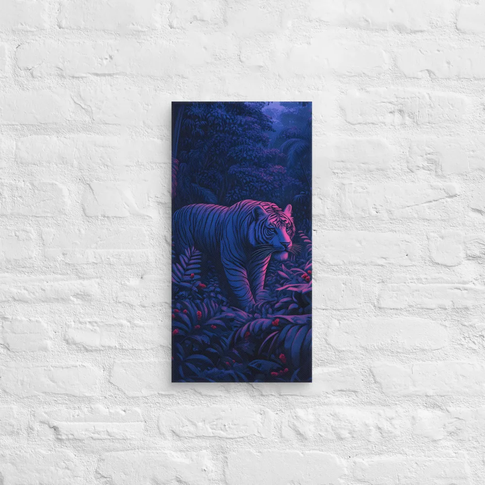 Mystic Prowler: The White Tiger in the Jungle | Canvas | 10″×20″