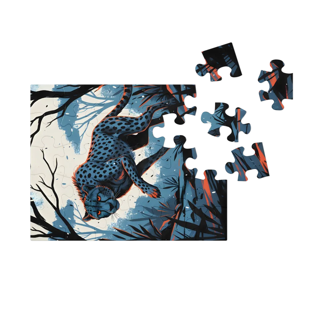 Stealth Cheetah 
 Jigsaw Puzzle in Tin Box