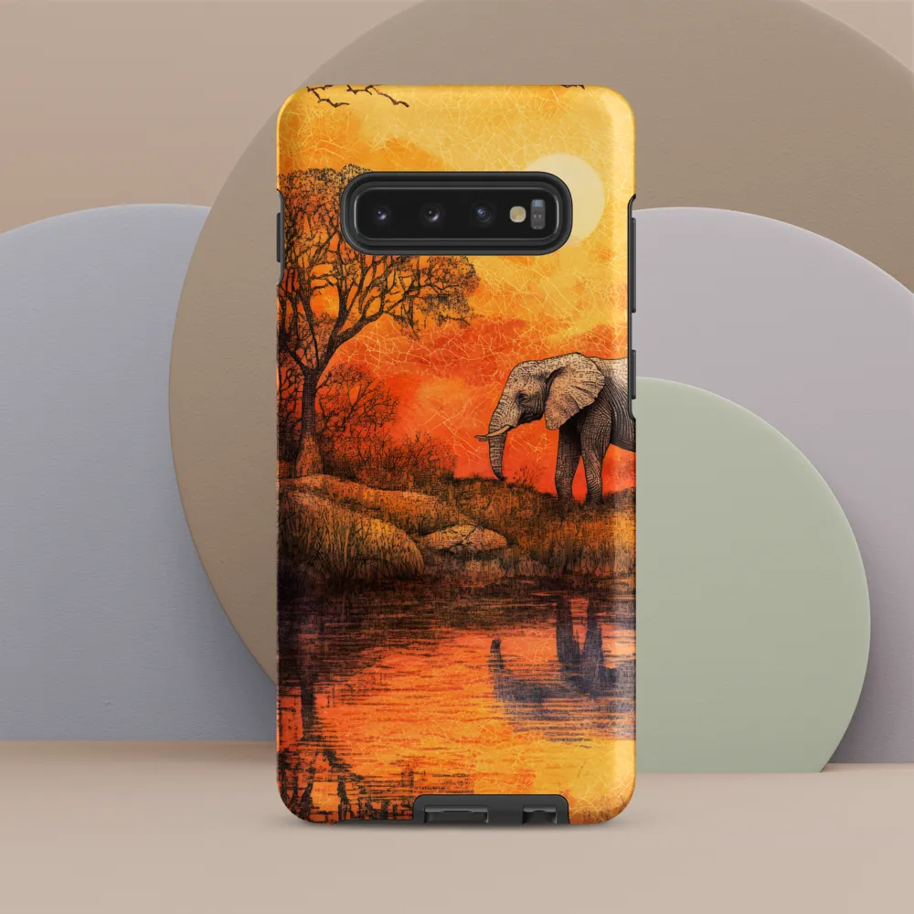 Elephant's Serenity at Dusk