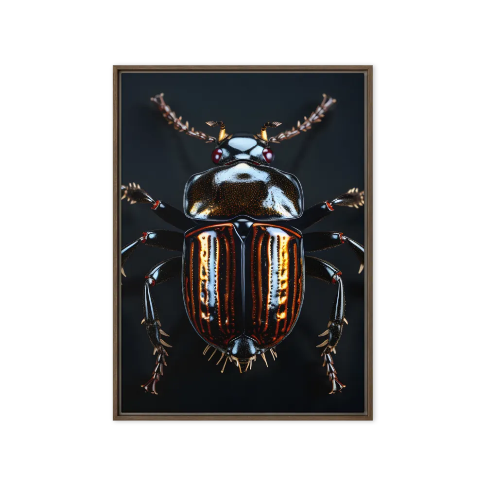 Luminous Insect Majesty | Canvas with Brown Frame | 20″×28″