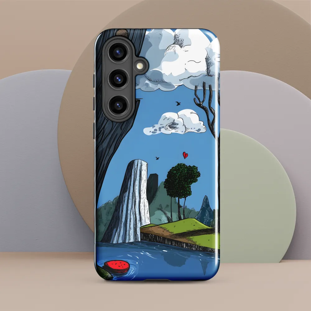 Whimsical Cliffside Reflections