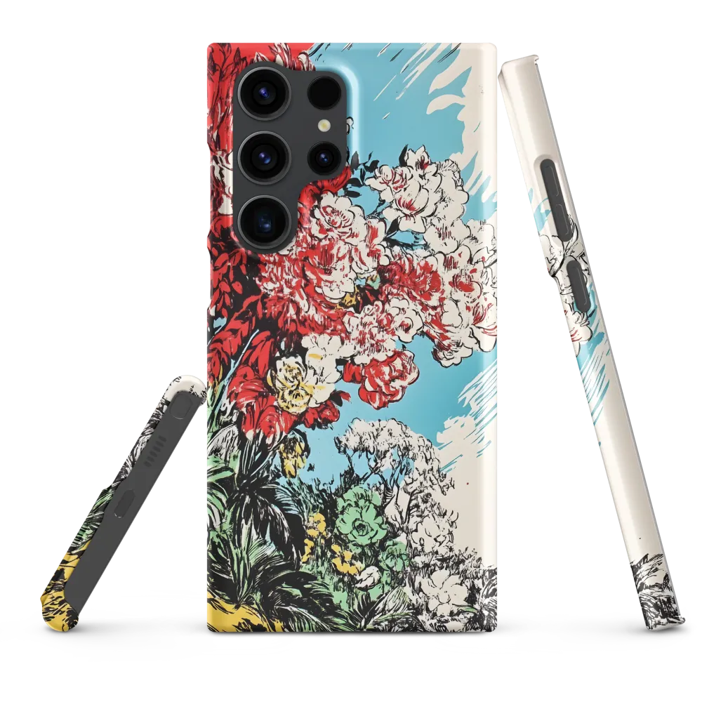 Floral Symphony in Bold Colors | Phone Case |  S23 Ultra | Snap Case | Matte