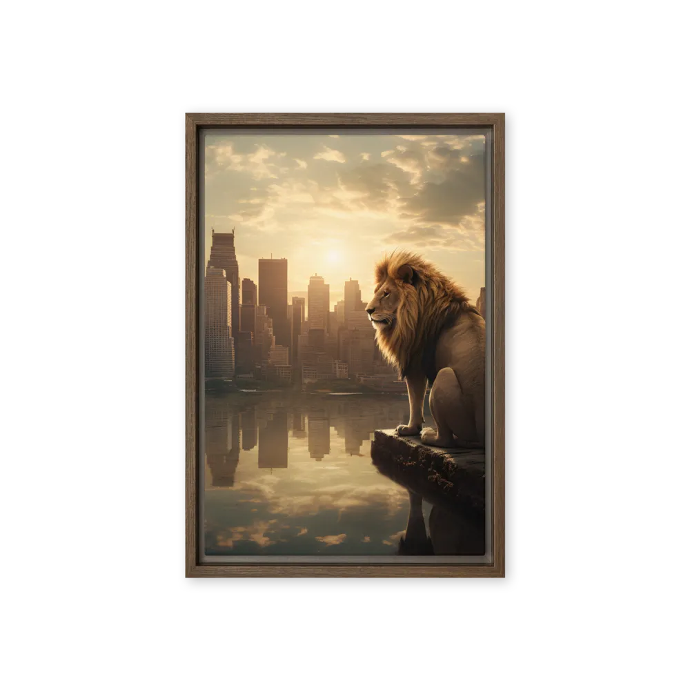 The Lion's Gaze Over the Urban Symphony