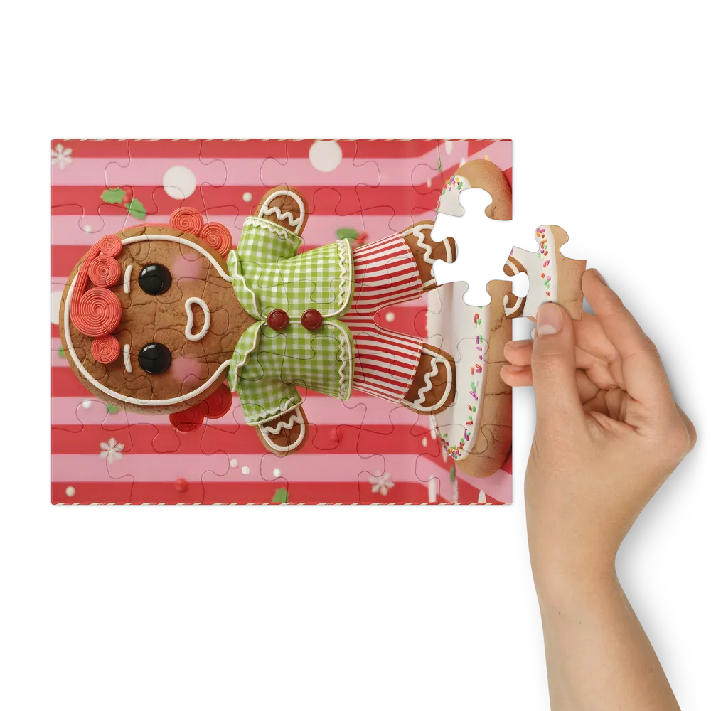 Gingerbread Smile 
 Jigsaw Puzzle in Tin Box