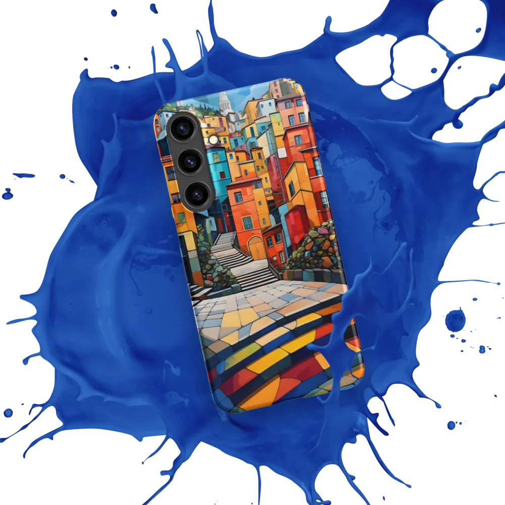 Vibrant Village: A Cubist Journey