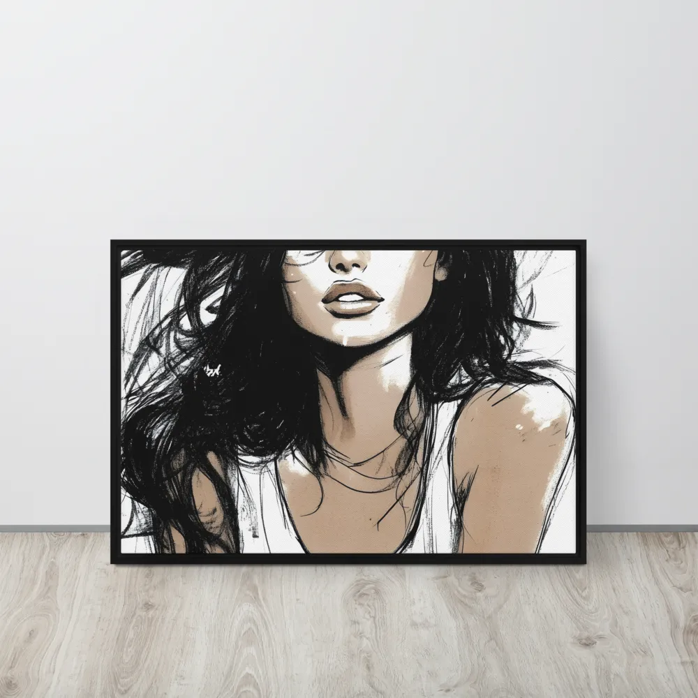 Whispers of Elegance | Canvas with Black Frame | 20″×30″