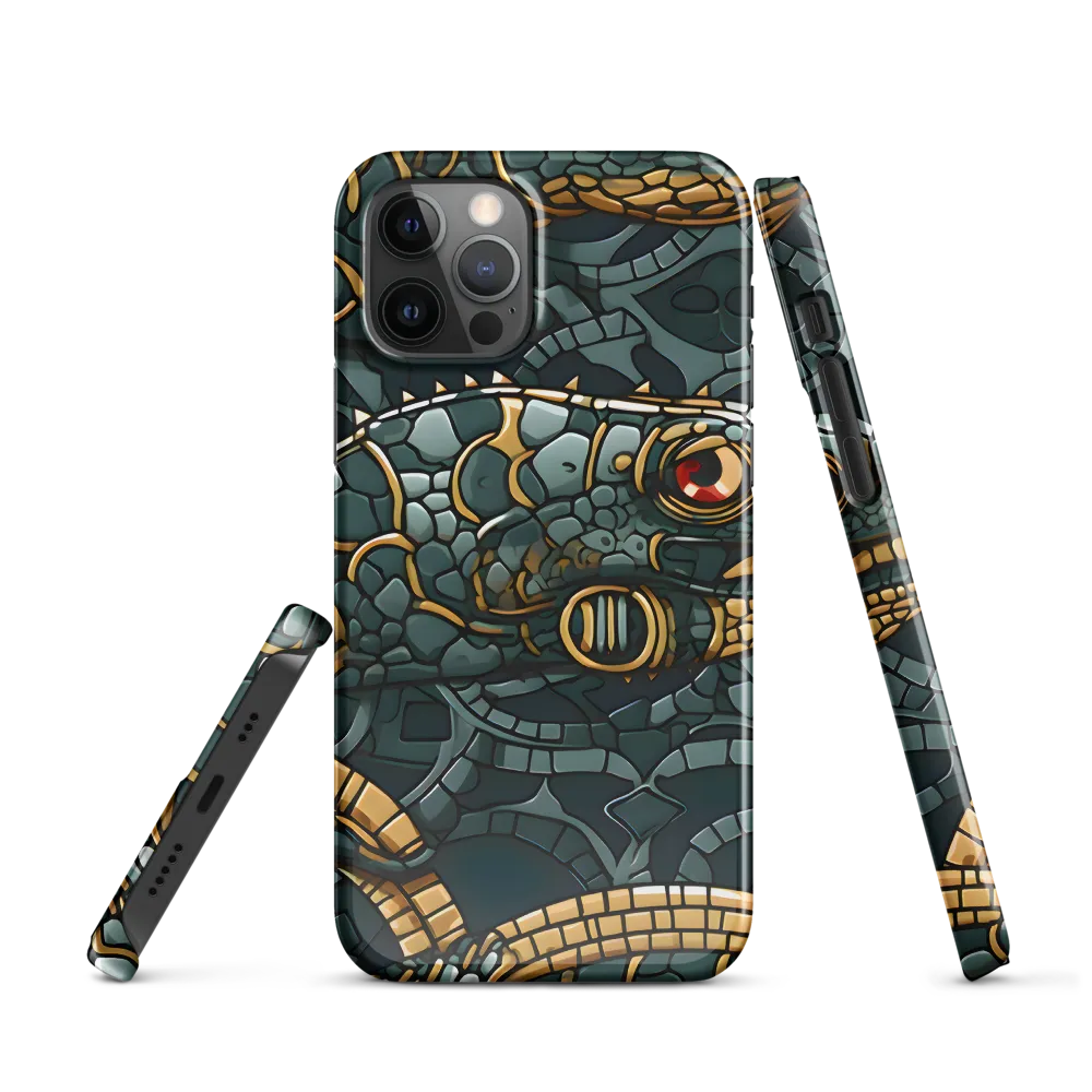 Reptilian Elegance: A Digital Art Nouveau Tapestry