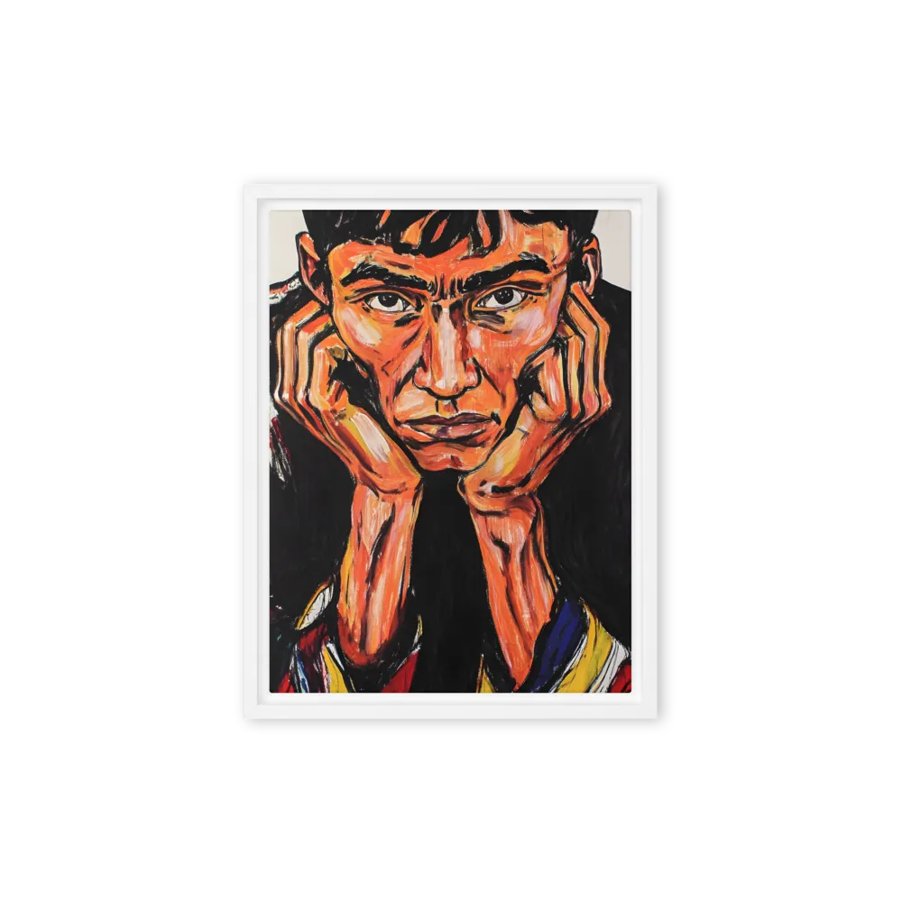 Contemplative Intensity: An Expressionist Portrait