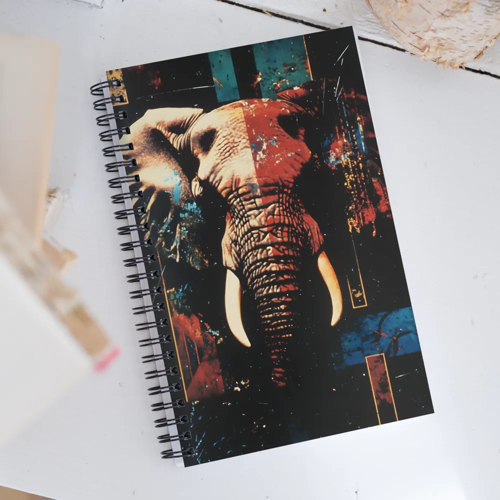 Majestic Mosaic: The Elephant | Spiral Notebook