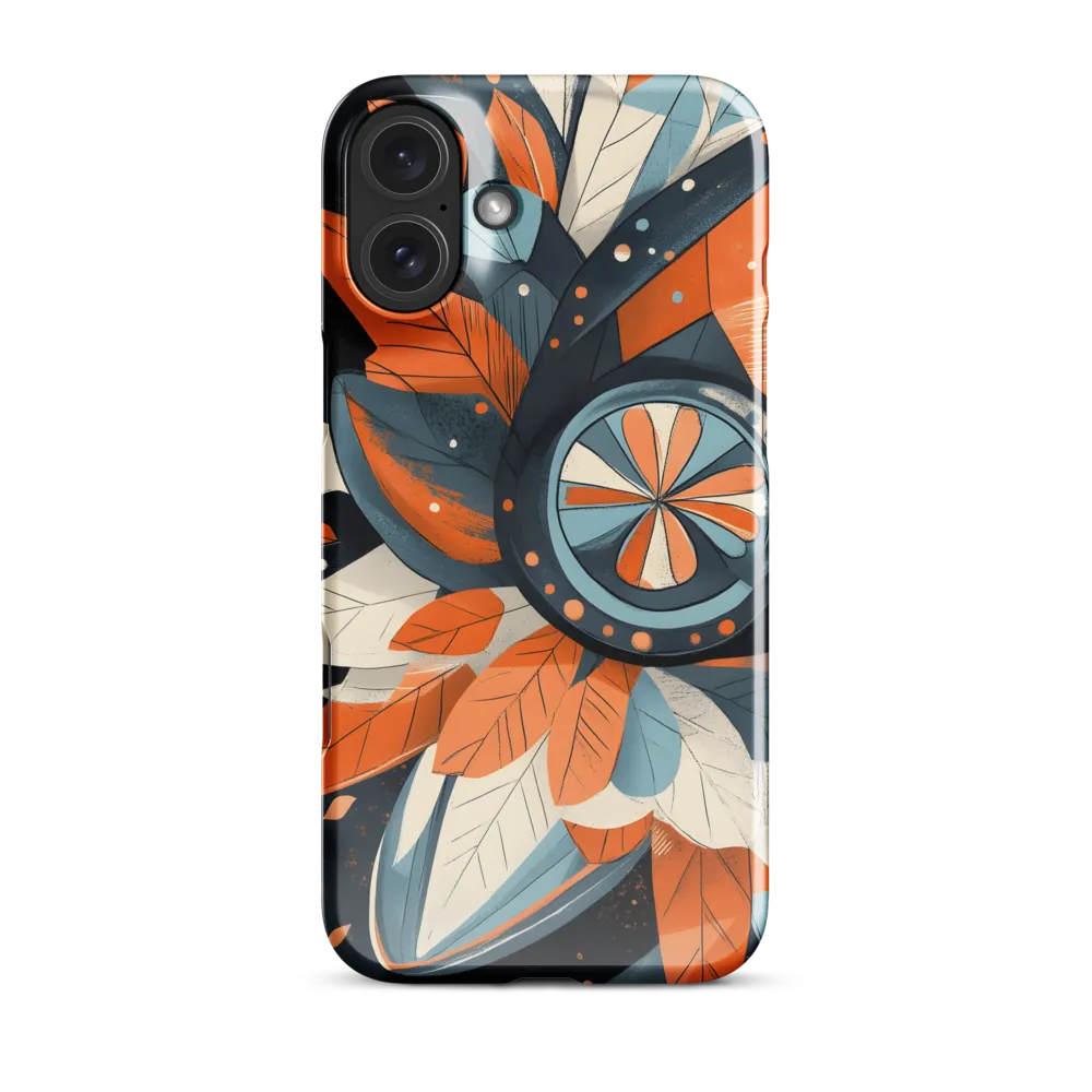 Floral Symphony in Orange and Teal
