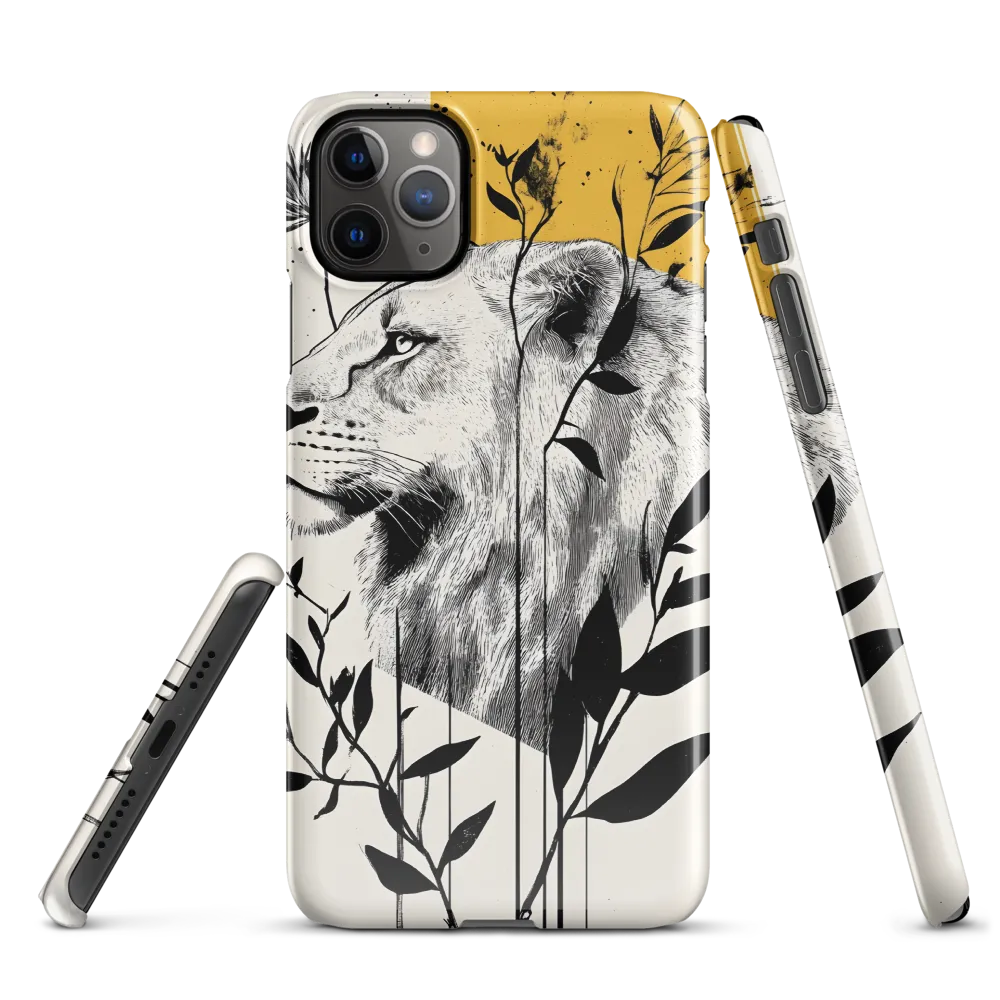 Regal Serenity: The Lion and Flora | Phone Case |  11 Pro Max | Snap Case | Glossy