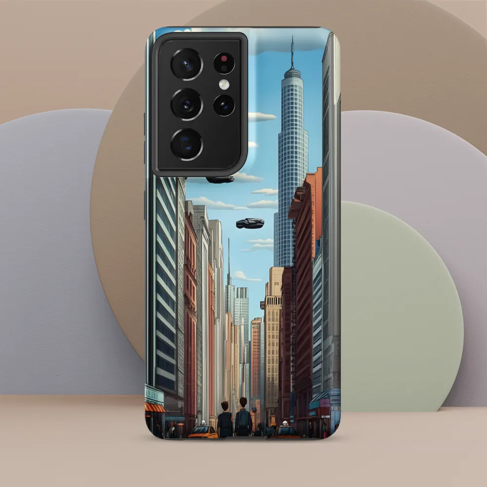 Futuristic Stroll through the Urban Skyline