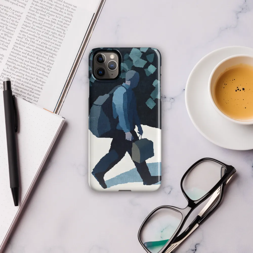 Urban Solitude: A Journey in Blue | Phone Case |  11 Pro Max | Snap Case | Glossy