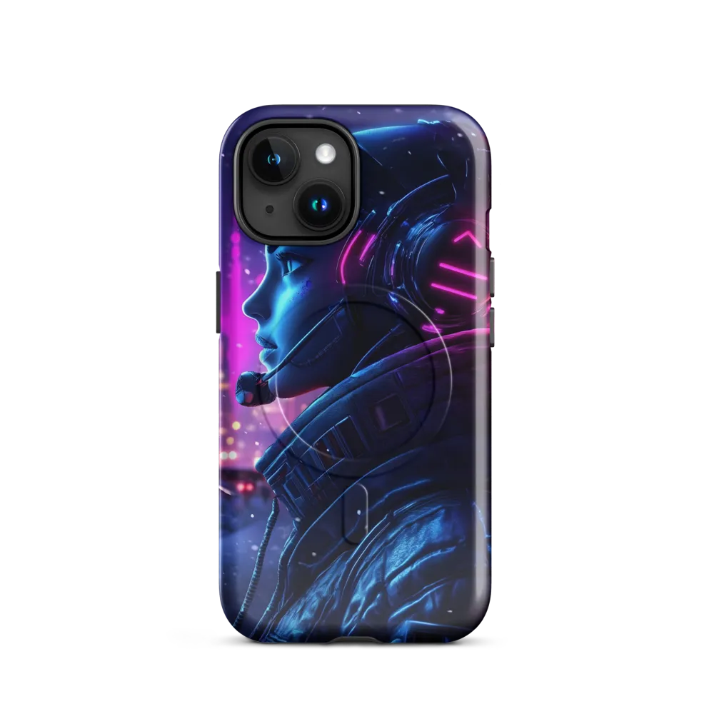 Dystopian Elegance: Cyberpunk Figure in Neon