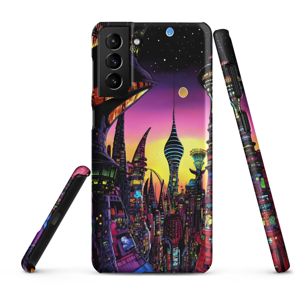 Futuristic Cityscape at Dusk | Phone Case |  S21 Plus | Snap Case | Matte