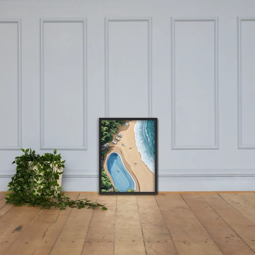 Serenity by the Shore | Poster with Black Frame | 18″×24″