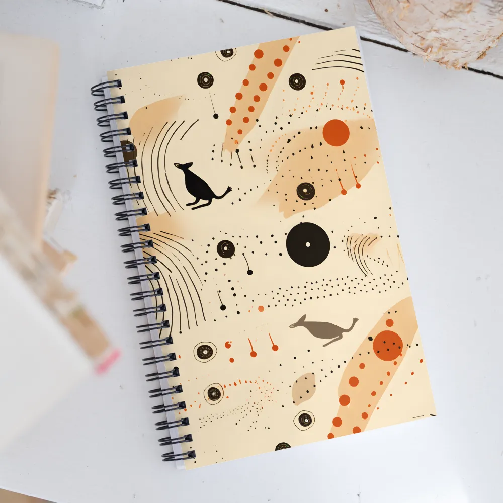 Playful Patterns in Earth Tones | Spiral Notebook