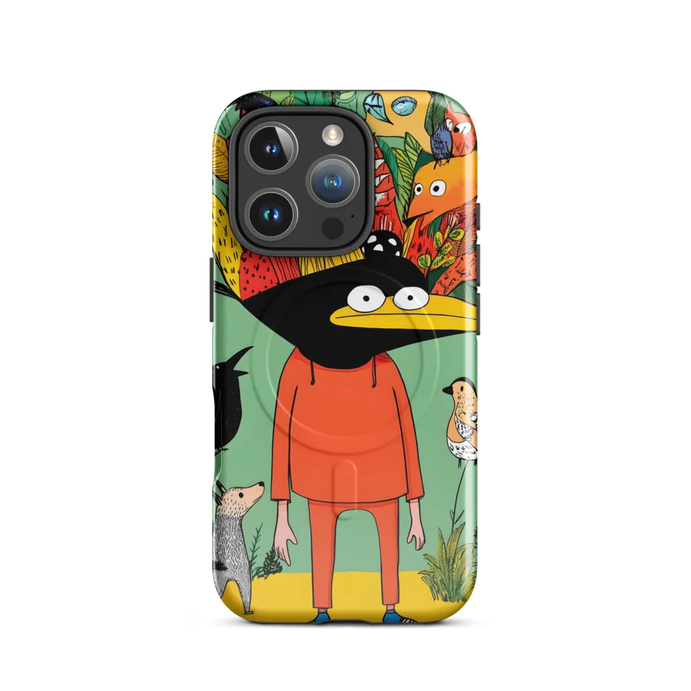 Whimsical Encounter in a Colorful Jungle