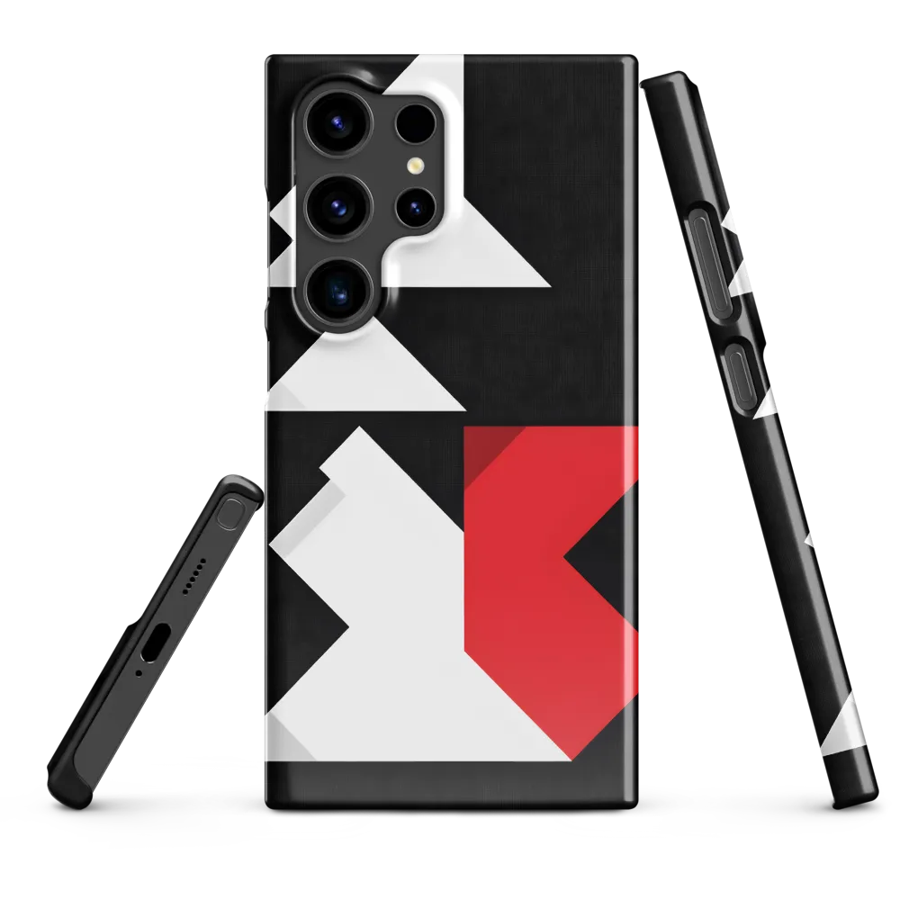 Geometric Symphony in Contrast | Phone Case |  S24 Ultra | Snap Case | Glossy