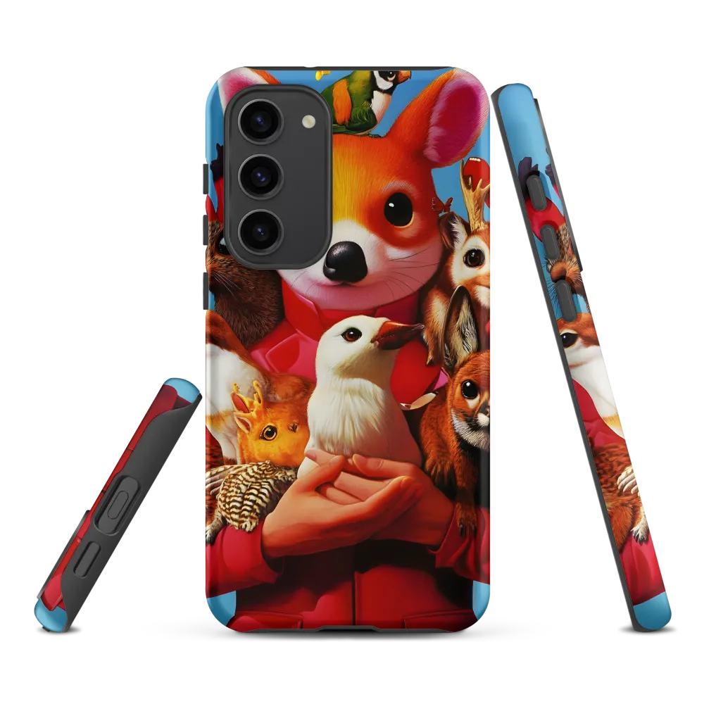 Harmony in Whimsy: A Modern Animal Ensemble | Phone Case |  S23 Plus | Tough Case | Matte