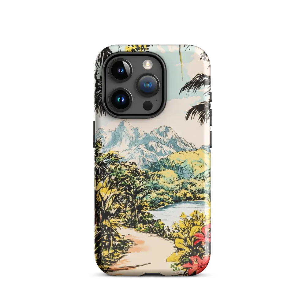 Tropical Serenity | Phone Case |  15 Pro | Tough Case | Glossy