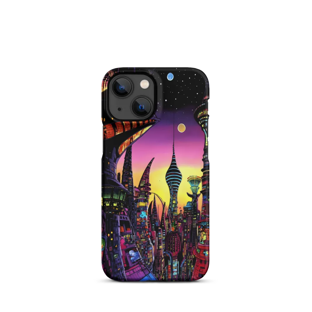 Futuristic Cityscape at Dusk | Phone Case |  13 Mini | Snap Case | Matte