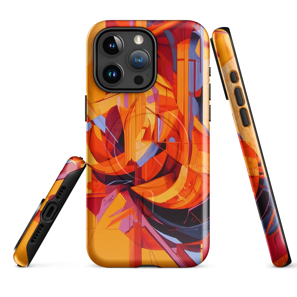 Dynamic Abstract Symphony | Phone Case |  15 Pro Max | MagSafe® Tough Case | Glossy