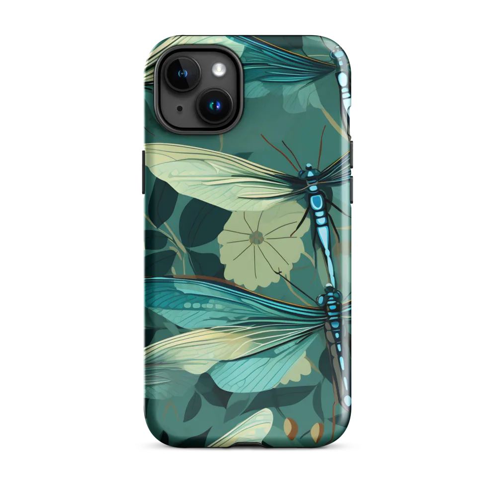 Whispers of Nature: Dragonflies in Harmony | Phone Case |  15 Plus | Tough Case | Glossy