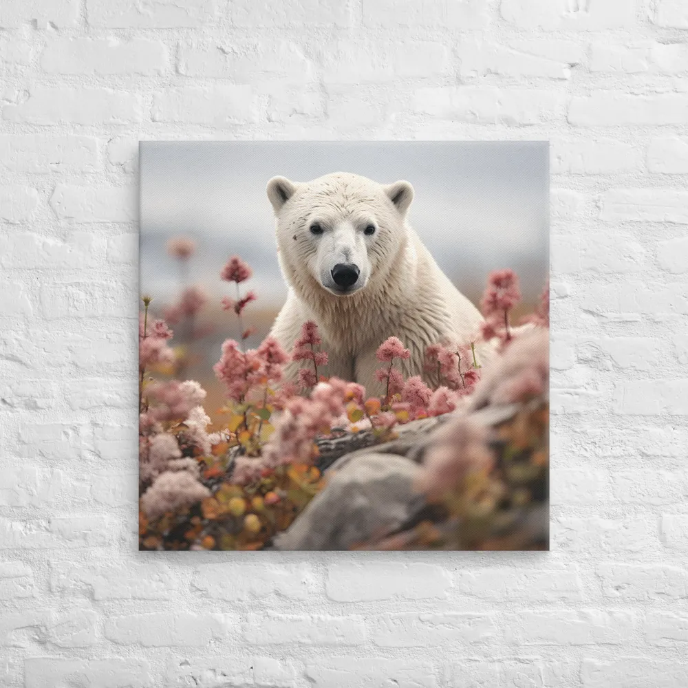 Curiosity Among Blooms: The Polar Bear