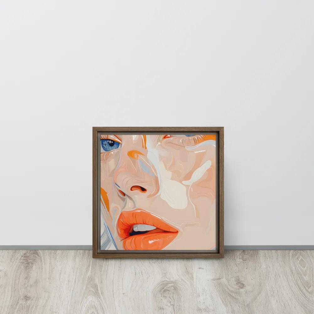 Ethereal Expressions | Canvas with Brown Frame | 12″×12″