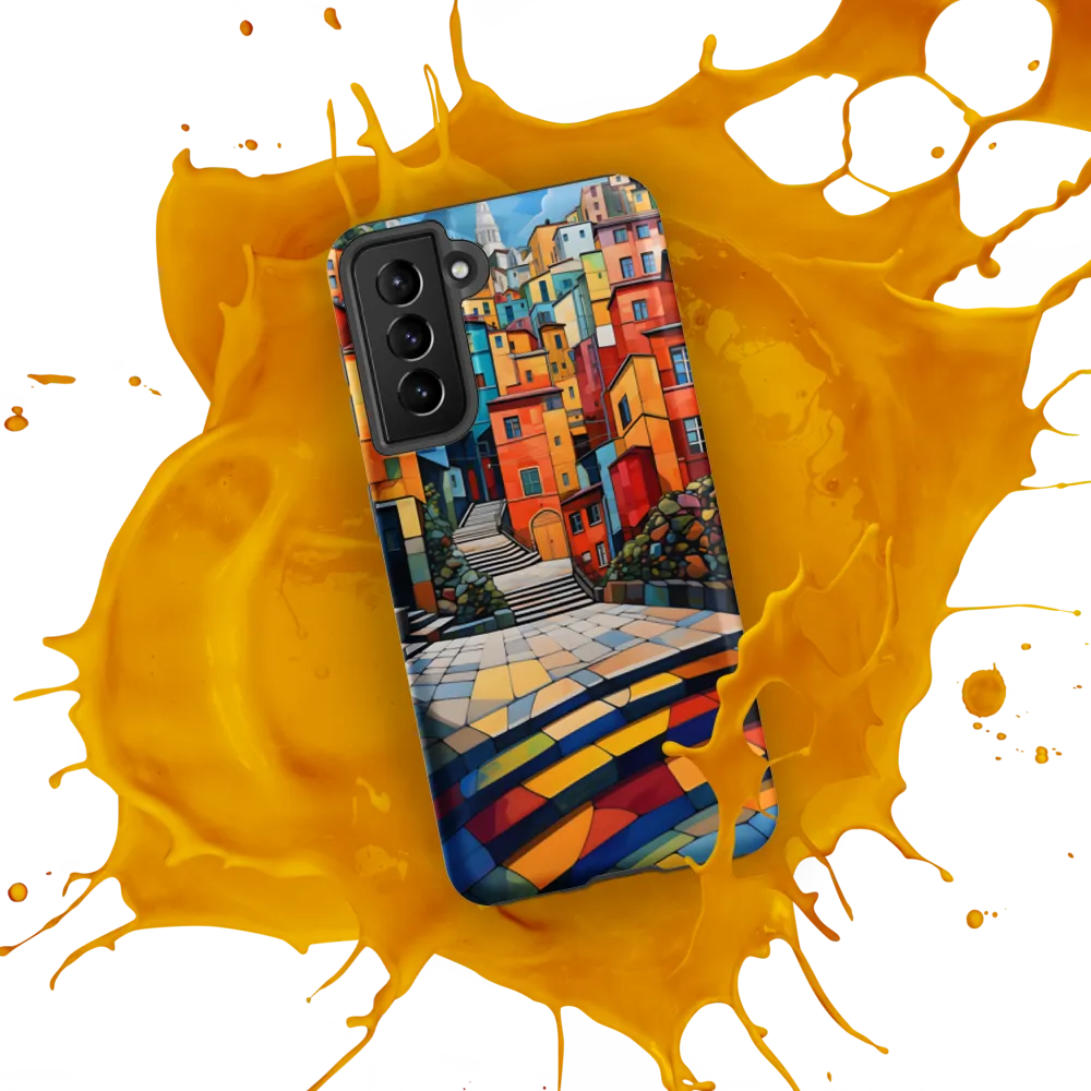 Vibrant Village: A Cubist Journey