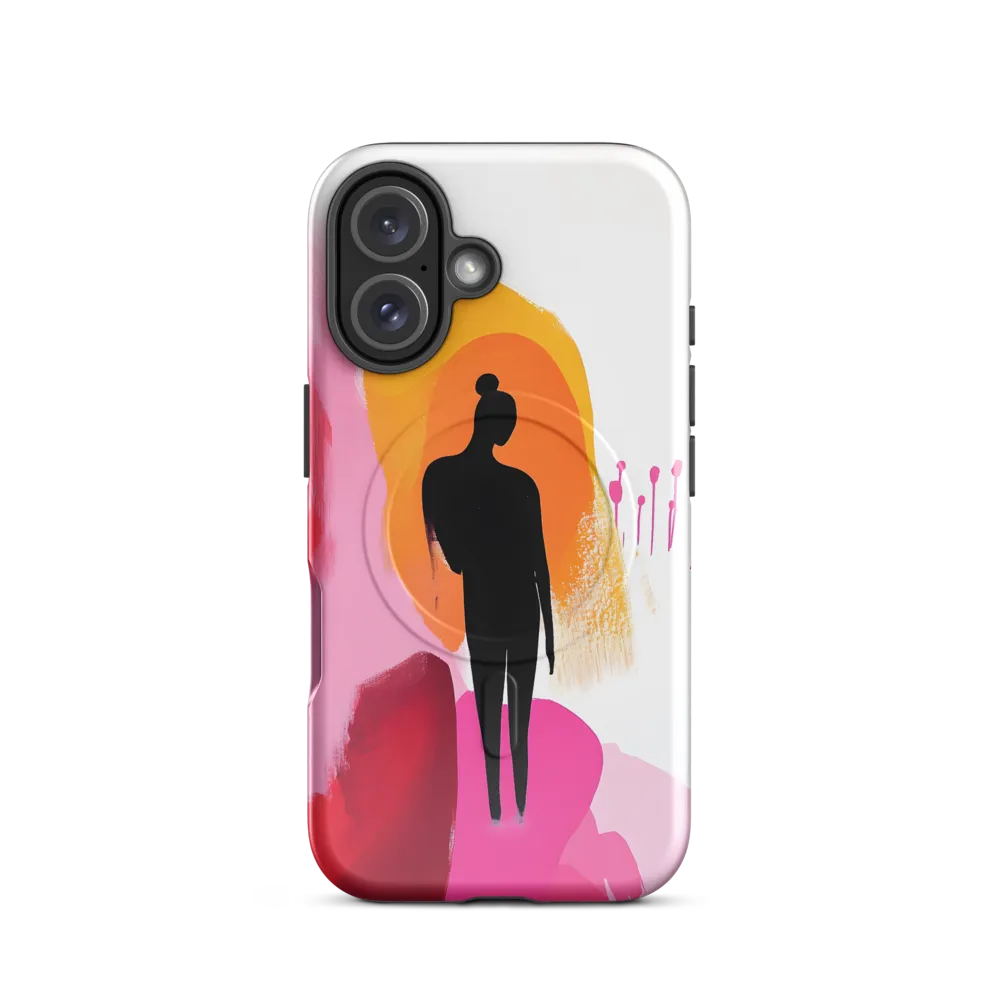 Silhouette in Colorful Abstraction