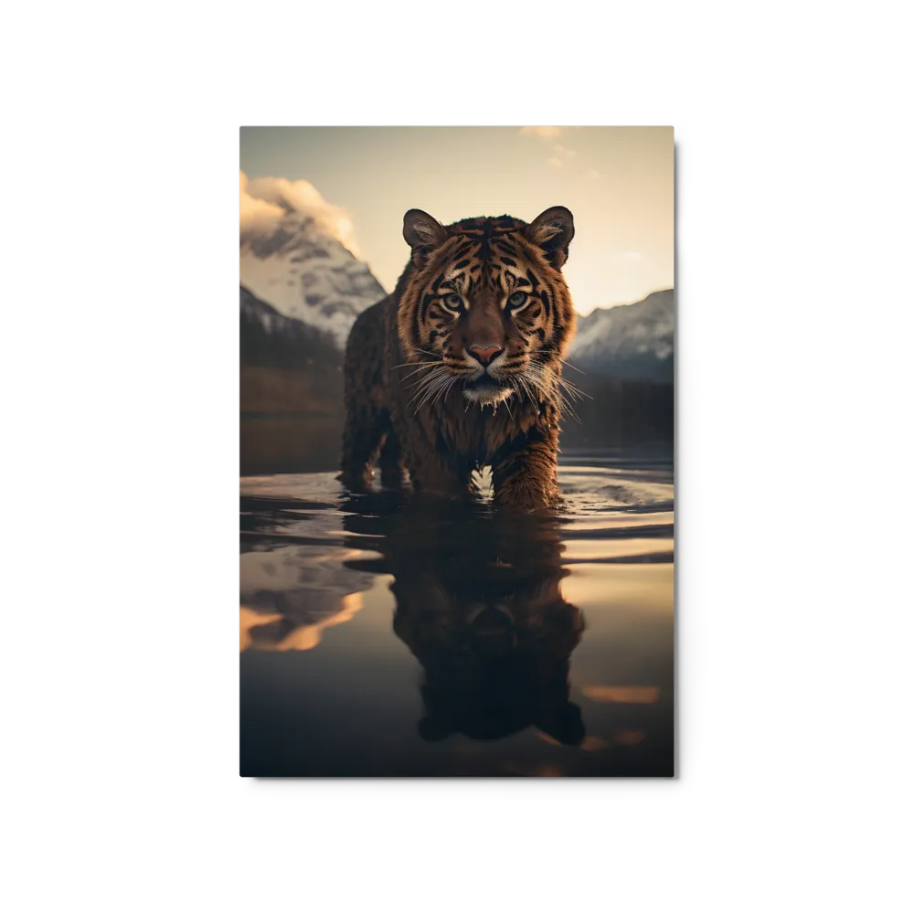 Majestic Reflection: The Tiger's Domain | Metal Print | 20″×30″